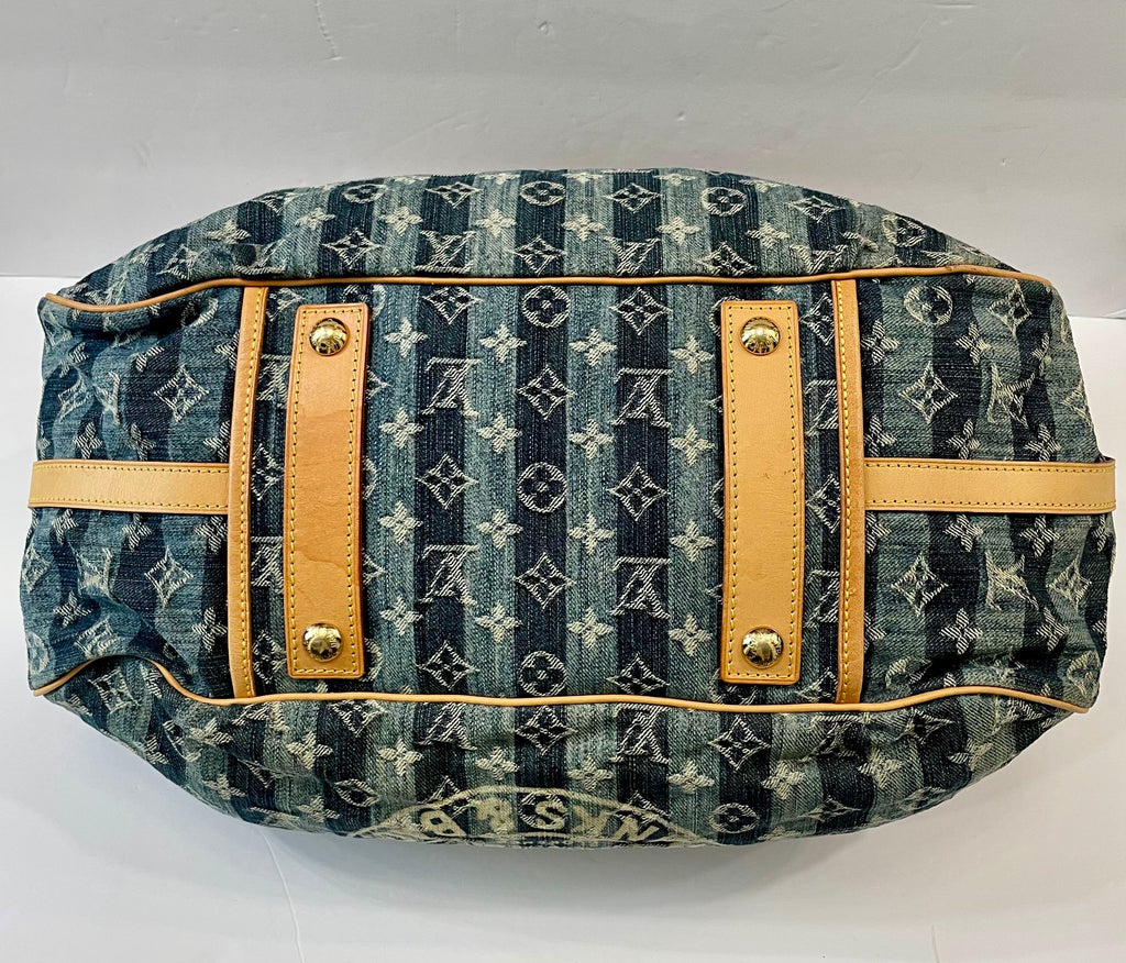 LOUIS VUITTON DENIM MONOGRAM CABAS RAYE GM BAG