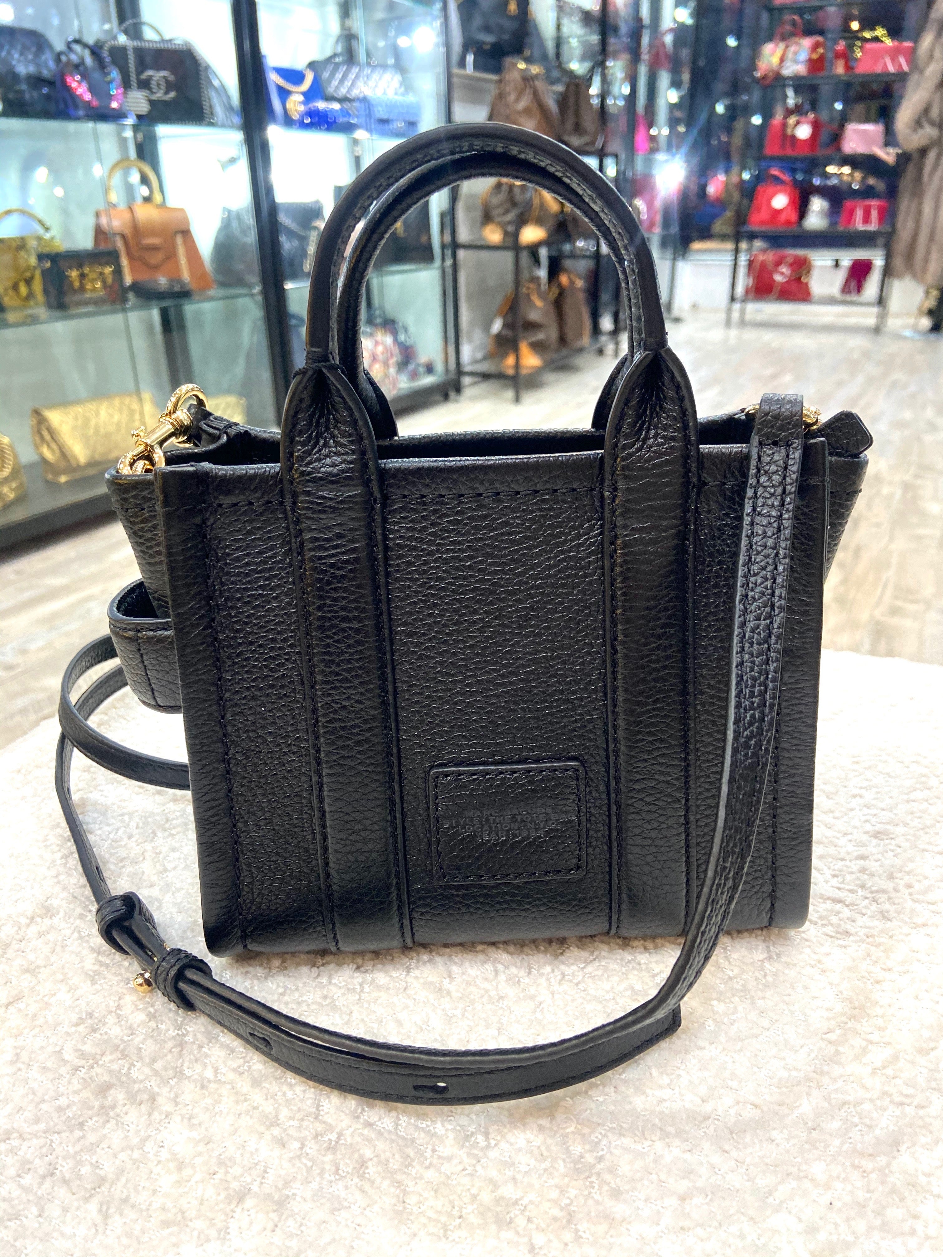 MARC JACOBS LEATHER NANO THE TOTE BAG CROSSBODY