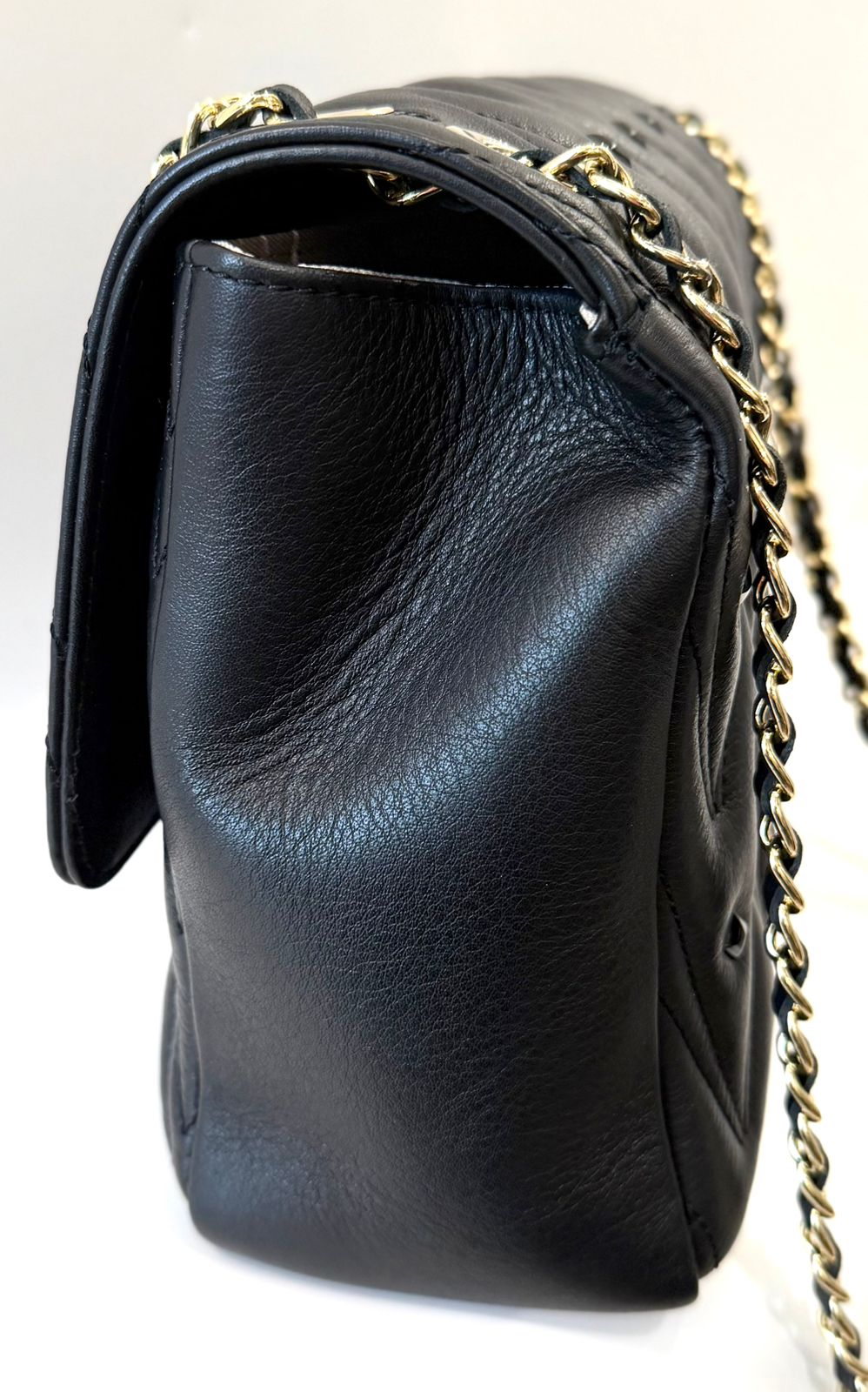 MARIO VALENTINO POSH DIAMOND QUILTED CALFSKIN LEATHER BAG