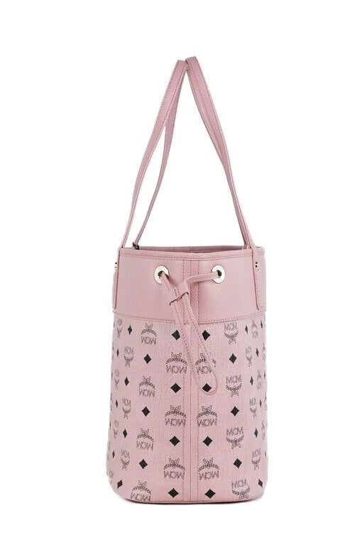 MCM AREN MEDIUM VISETOS LEATHER SHOPPER TOTE BAG