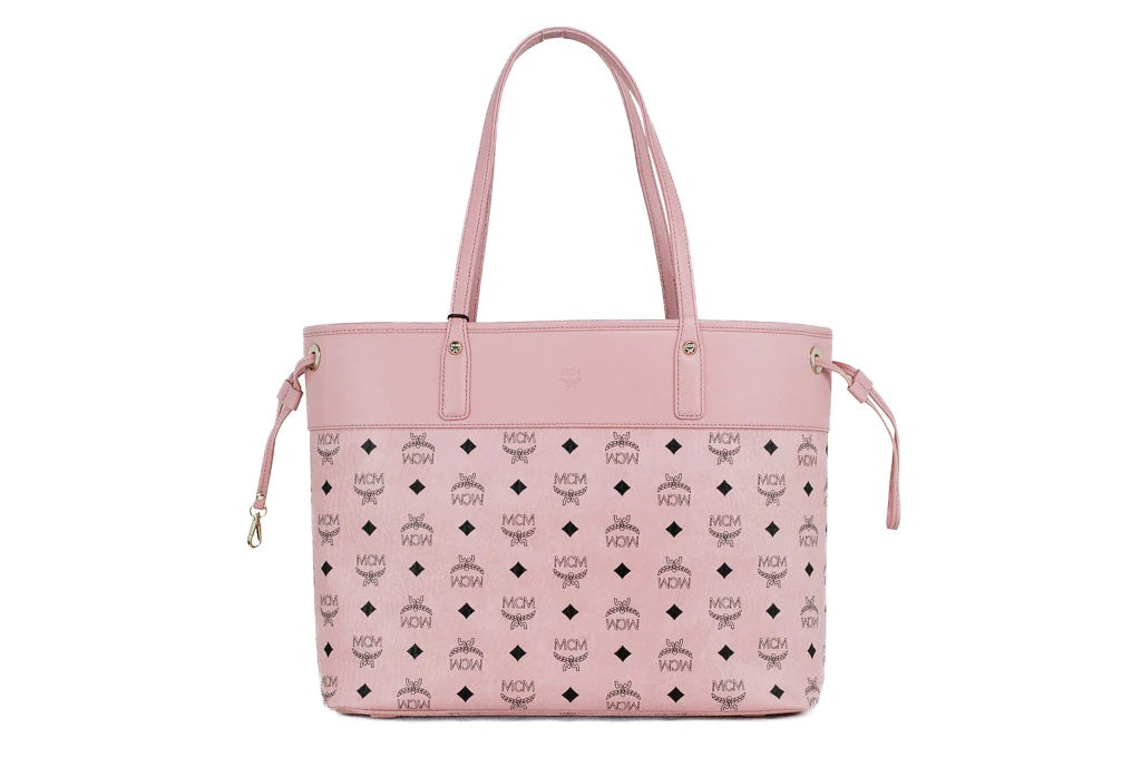 MCM AREN MEDIUM VISETOS LEATHER SHOPPER TOTE BAG