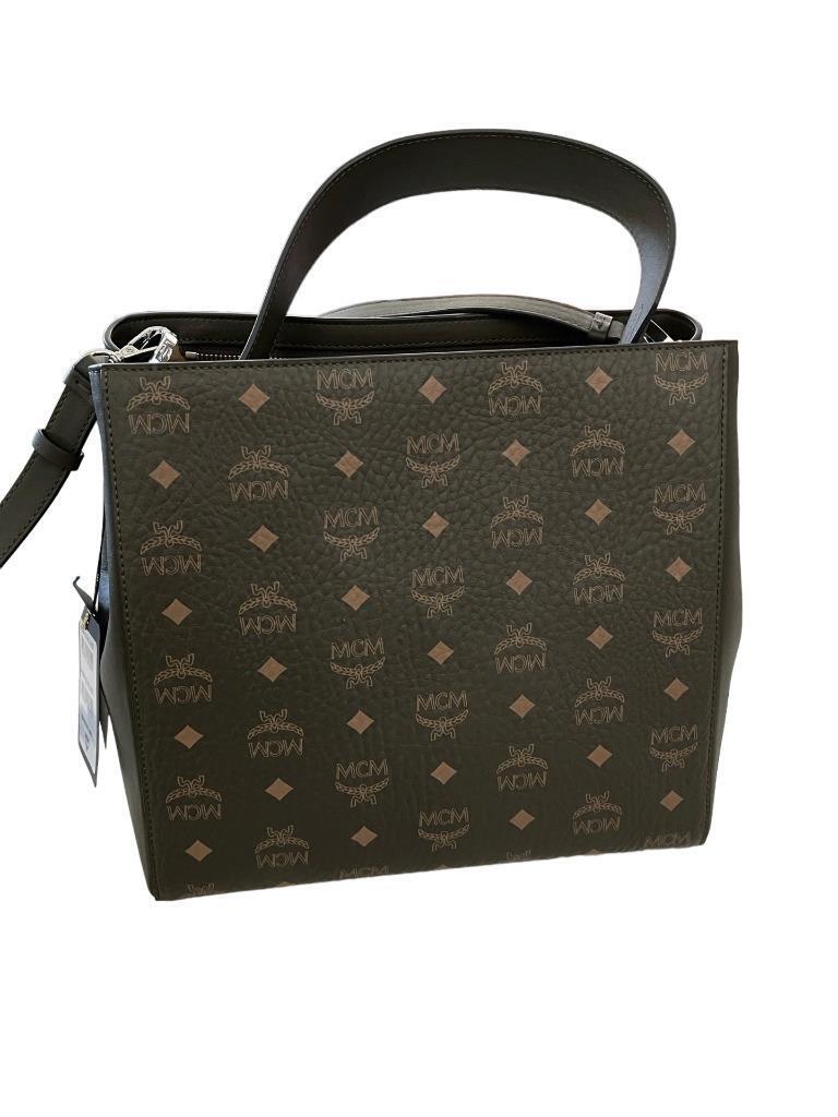 MCM VISETOS MONOGRAM HOBO BAG SEA TURTLE GREEN