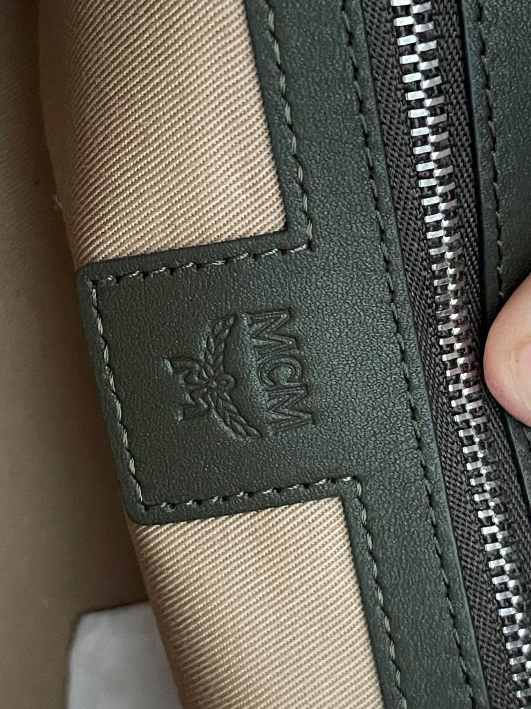 MCM VISETOS MONOGRAM HOBO BAG SEA TURTLE GREEN