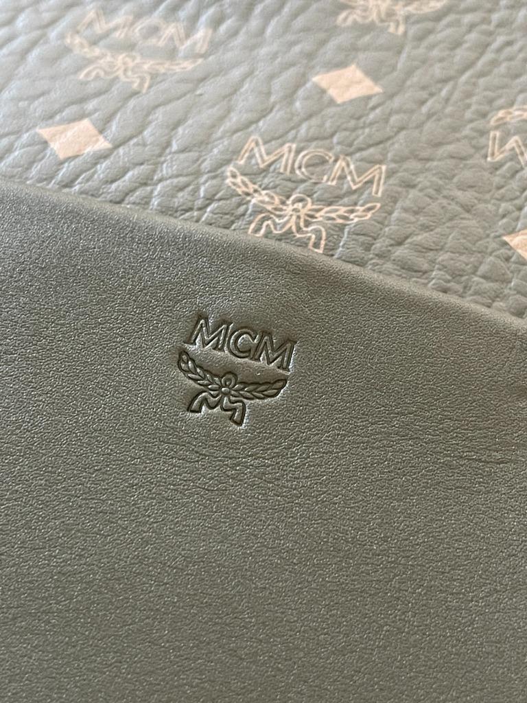 MCM VISETOS MONOGRAM HOBO BAG SEA TURTLE GREEN