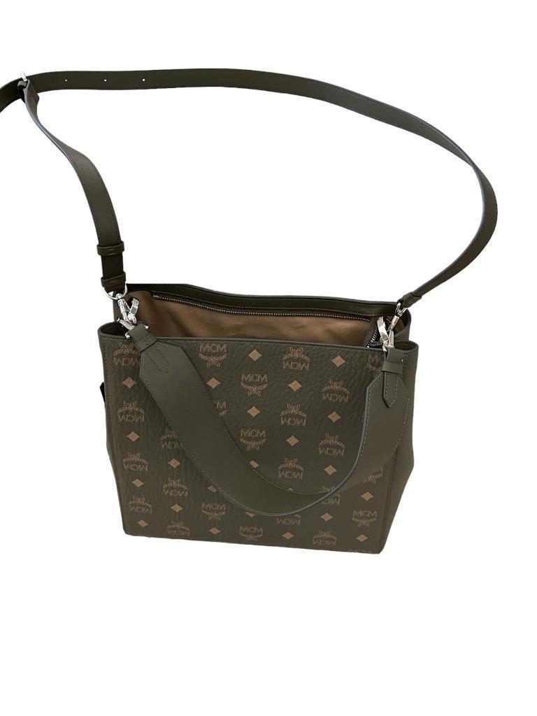 MCM VISETOS MONOGRAM HOBO BAG SEA TURTLE GREEN