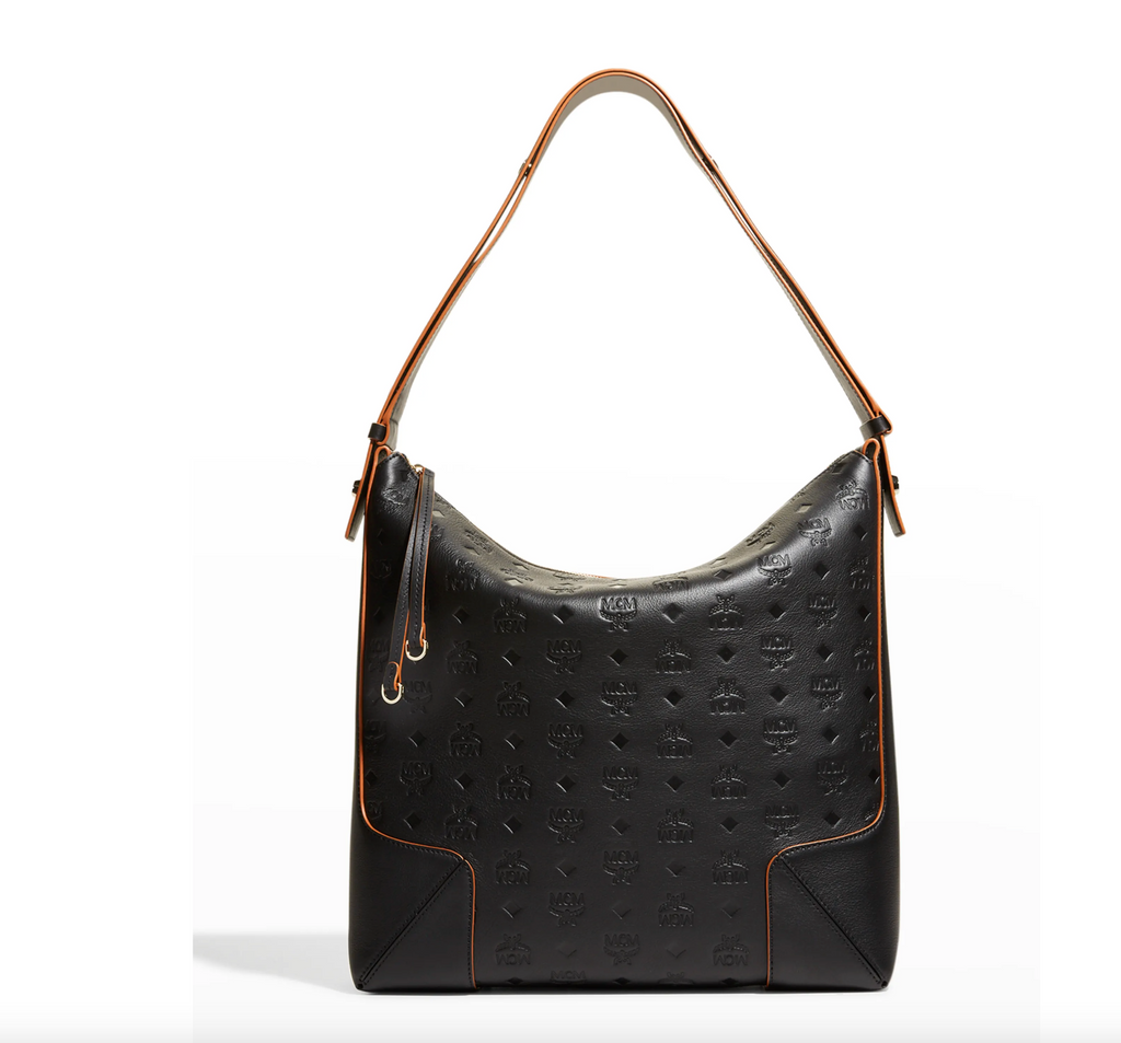 MCM Klara Large Monogram Leather Hobo Bag