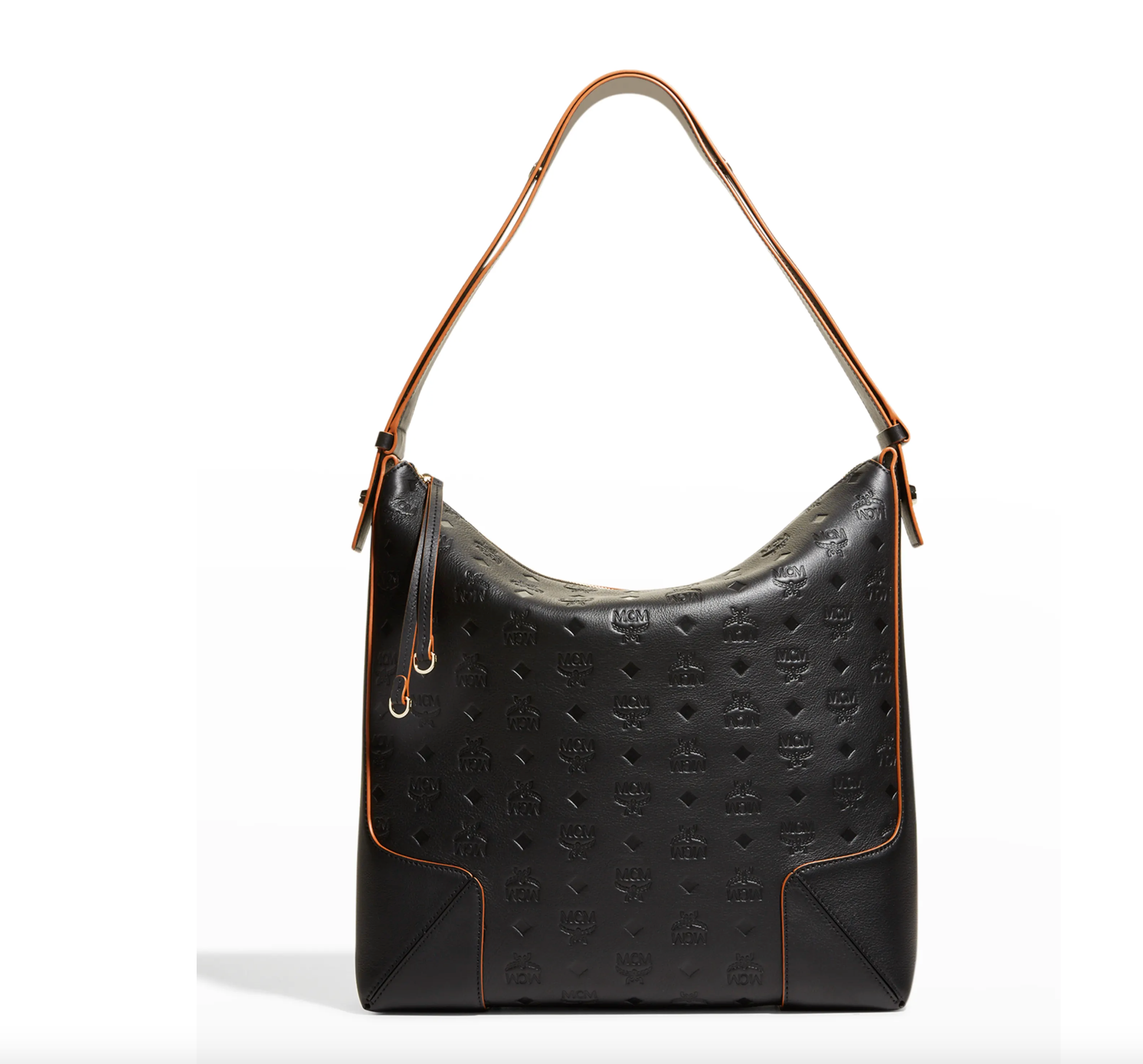 MCM Klara Large Monogram Leather Hobo Bag