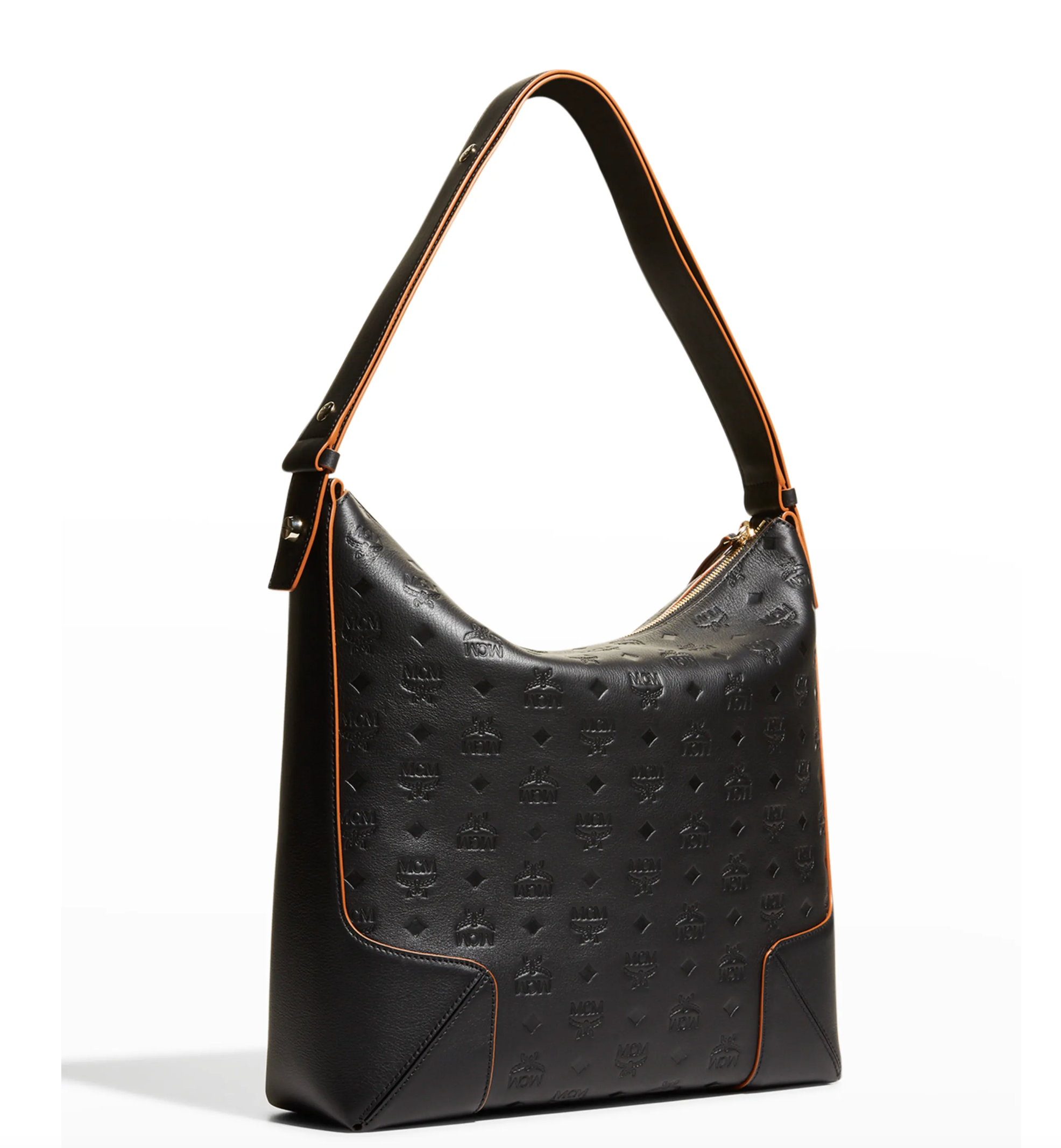 MCM Klara Large Monogram Leather Hobo Bag