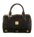 MCM STUDDED LEATHER HERITAGE SMALL BOSTON BAG