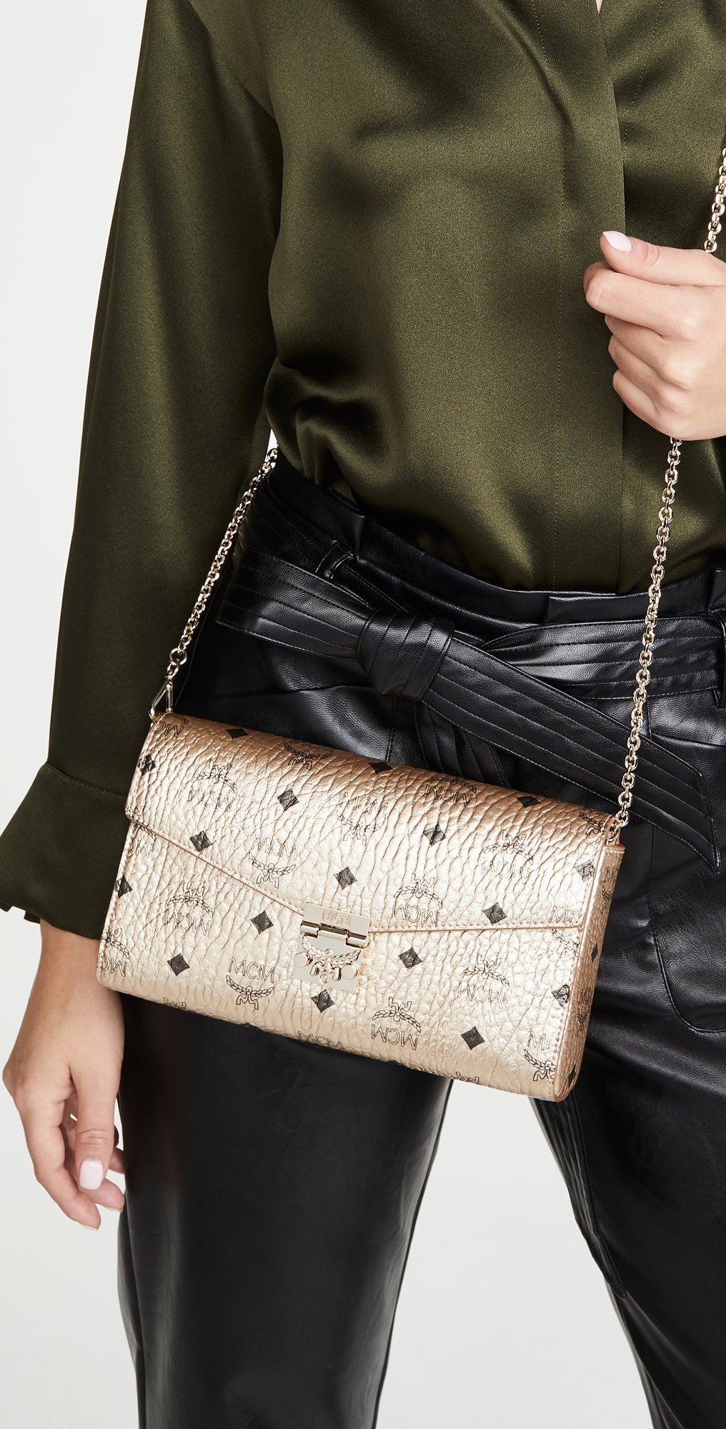MCM MILLIE CROSSBODY BAG BERLIN GOLD