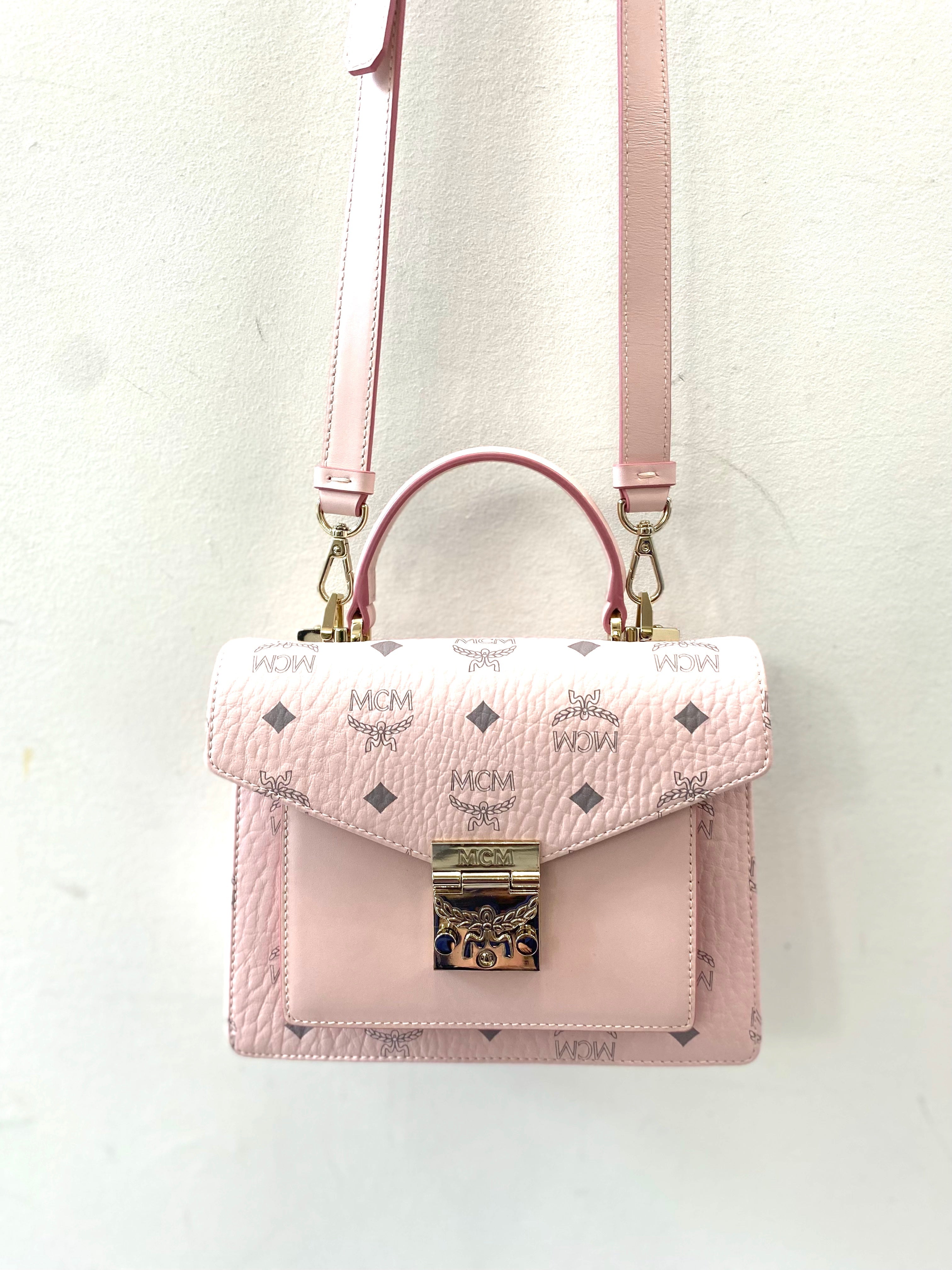 MCM PATRICIA CROSSBODY VISETOS POWDER PINK