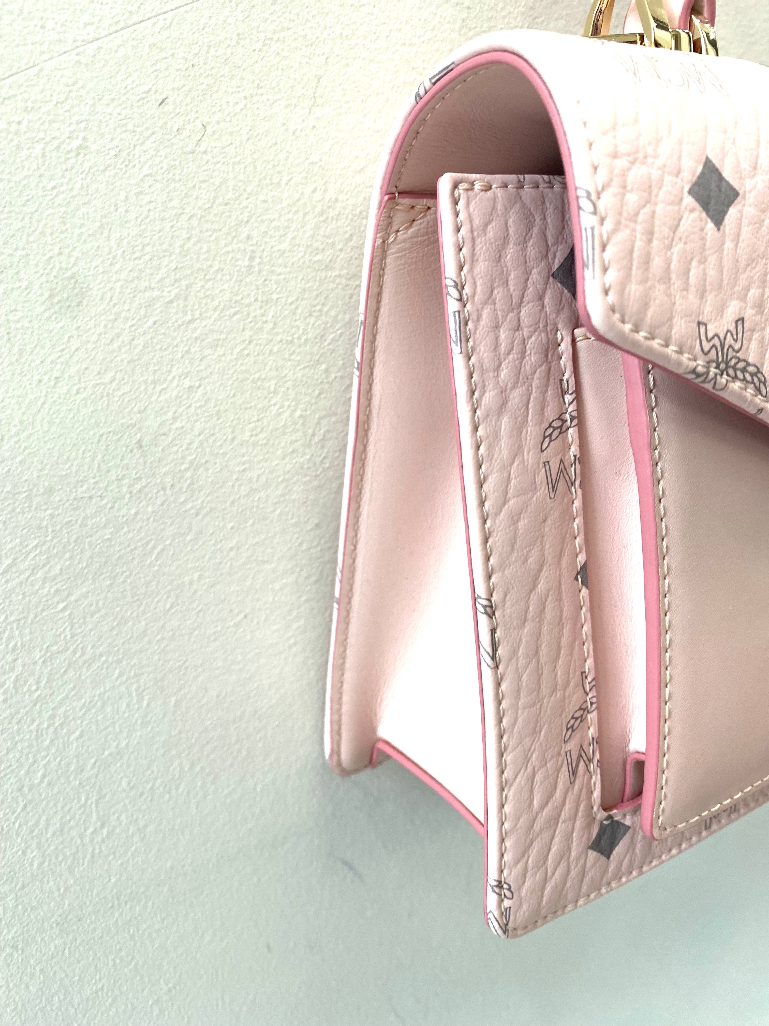 MCM PATRICIA CROSSBODY VISETOS POWDER PINK