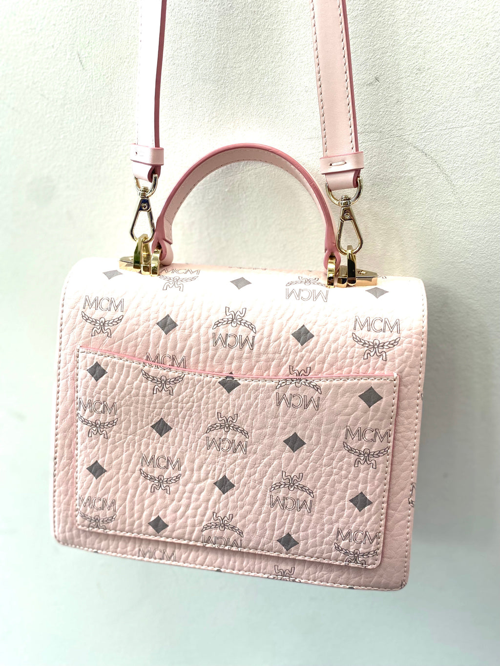 MCM PATRICIA CROSSBODY VISETOS POWDER PINK