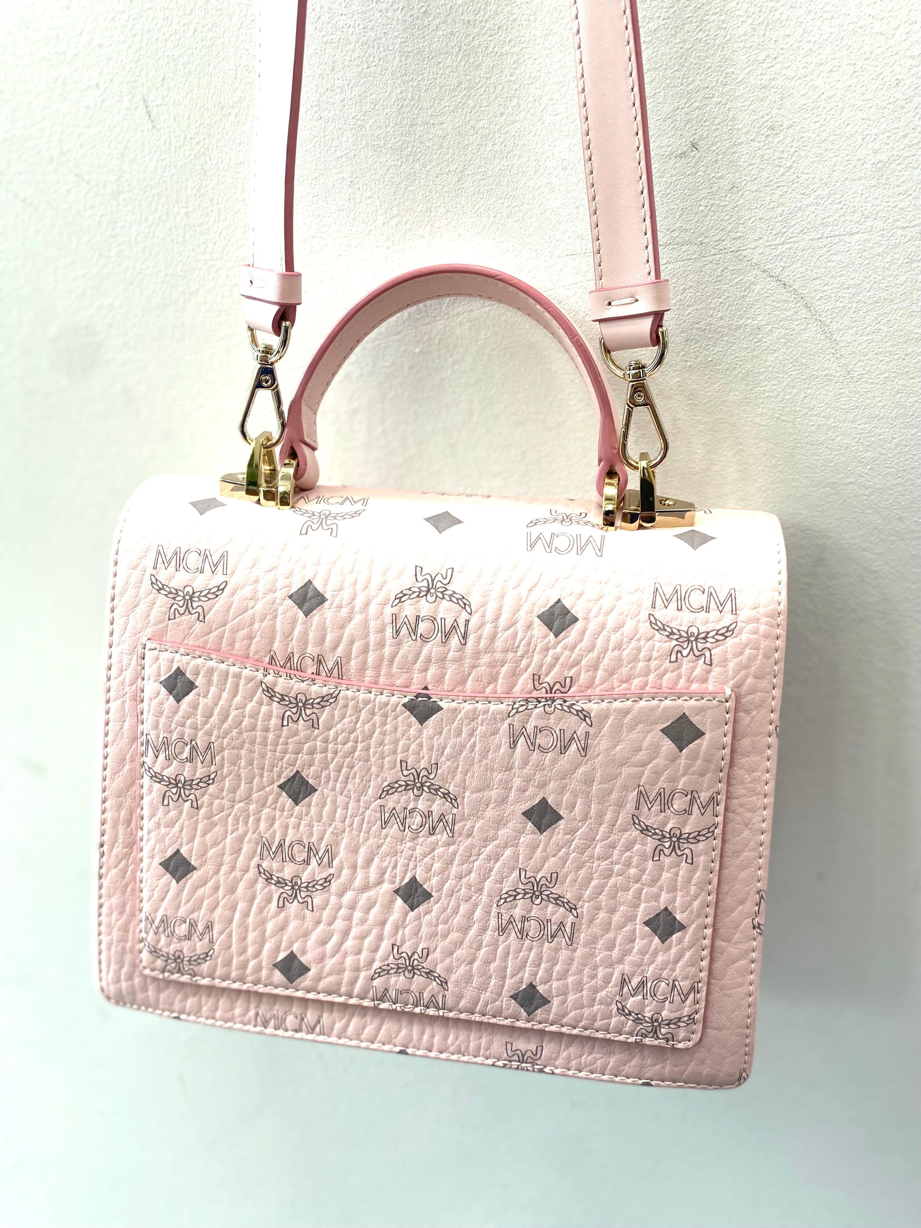 MCM PATRICIA CROSSBODY VISETOS POWDER PINK
