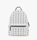 MCM STARK SIDE STUDS VISETOS WHITE BACKPACK