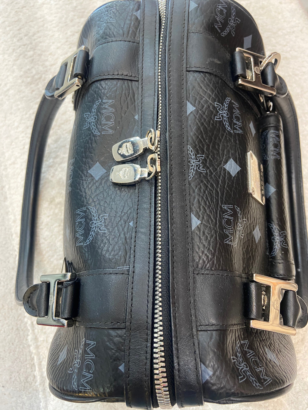 MCM VISETOS SMALL BOSTON BAG