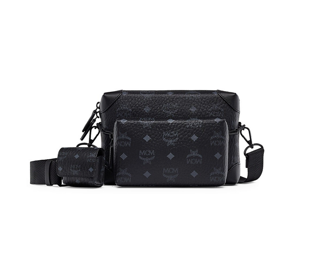 MCM Berlin Visetos Coated Canvas Crossbody Bag