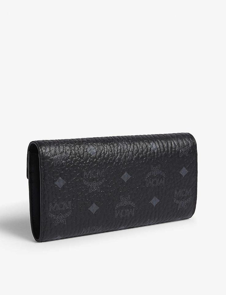 MCM Patricia Crossbody Wallet in Visetos Black