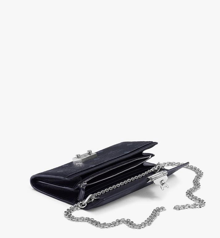 MCM Patricia Crossbody Wallet in Visetos Black