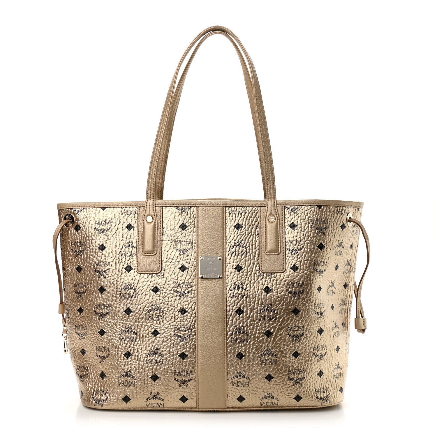 MCM METALLIC VISETOS MEDIUM LIZ REVERSIBLE TOTE