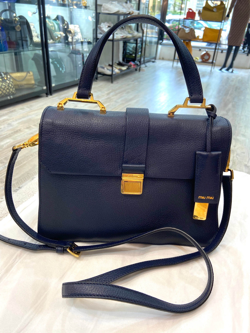 MIU MIU TWO WAY HAND BAG WITH STRAP