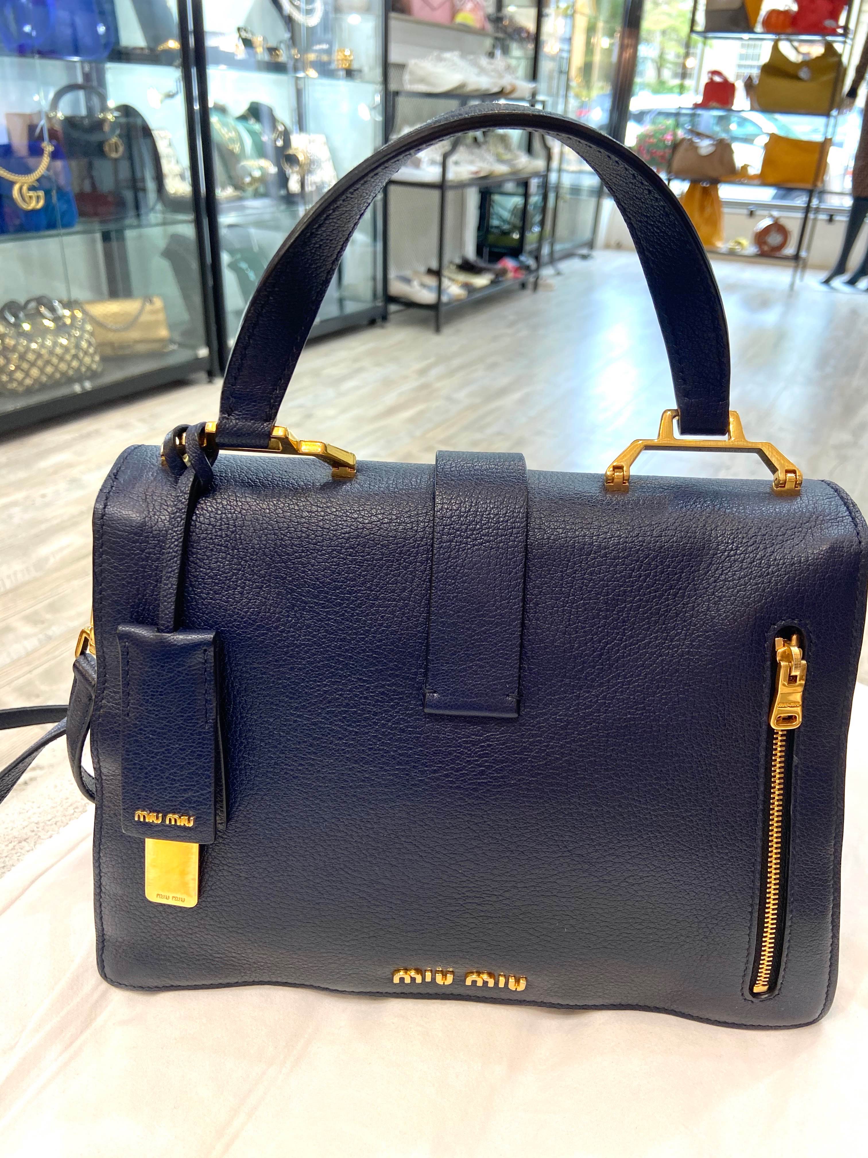 MIU MIU TWO WAY HAND BAG WITH STRAP