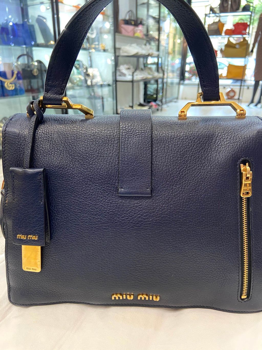 MIU MIU TWO WAY HAND BAG WITH STRAP