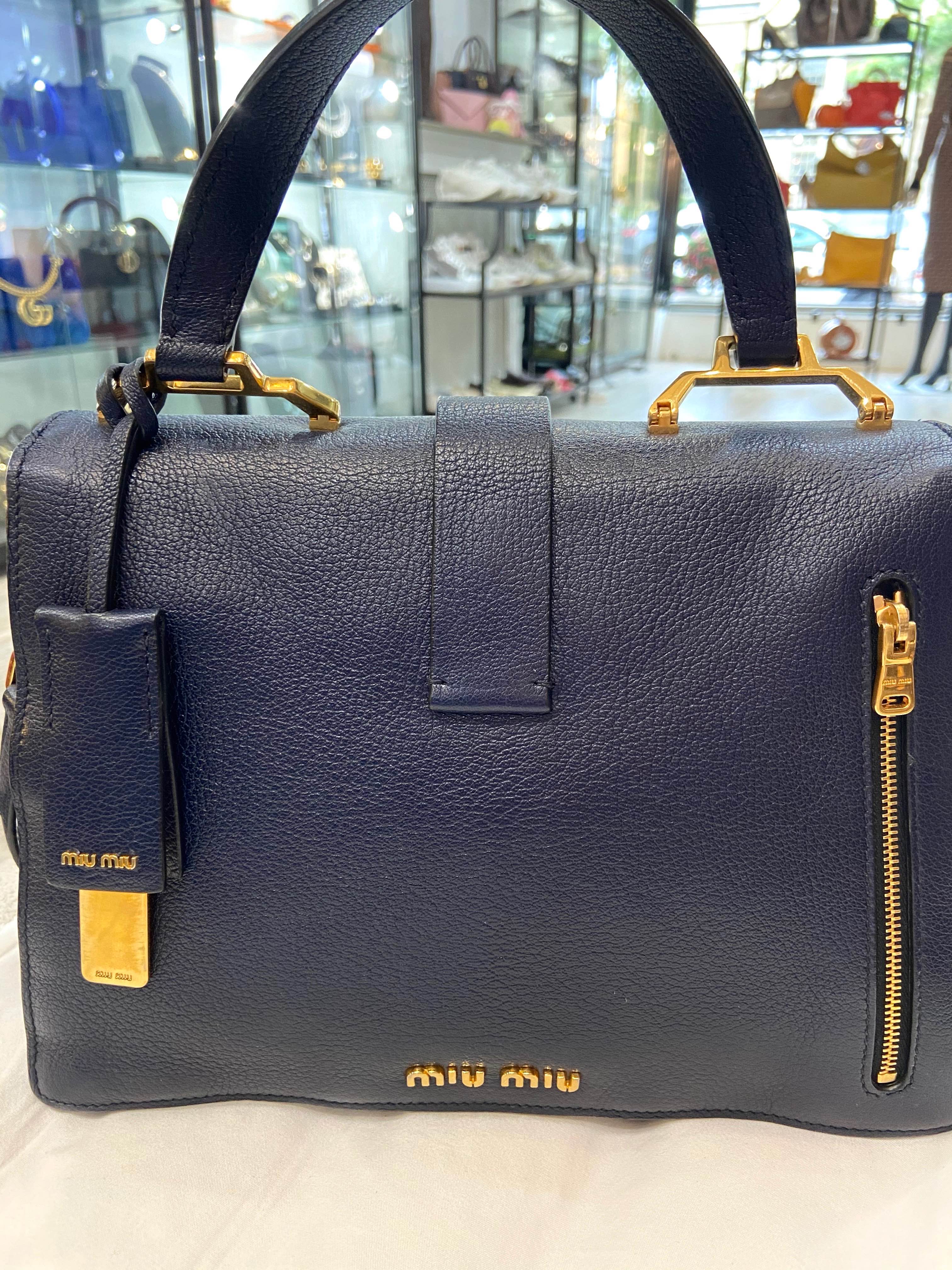 MIU MIU TWO WAY HAND BAG WITH STRAP