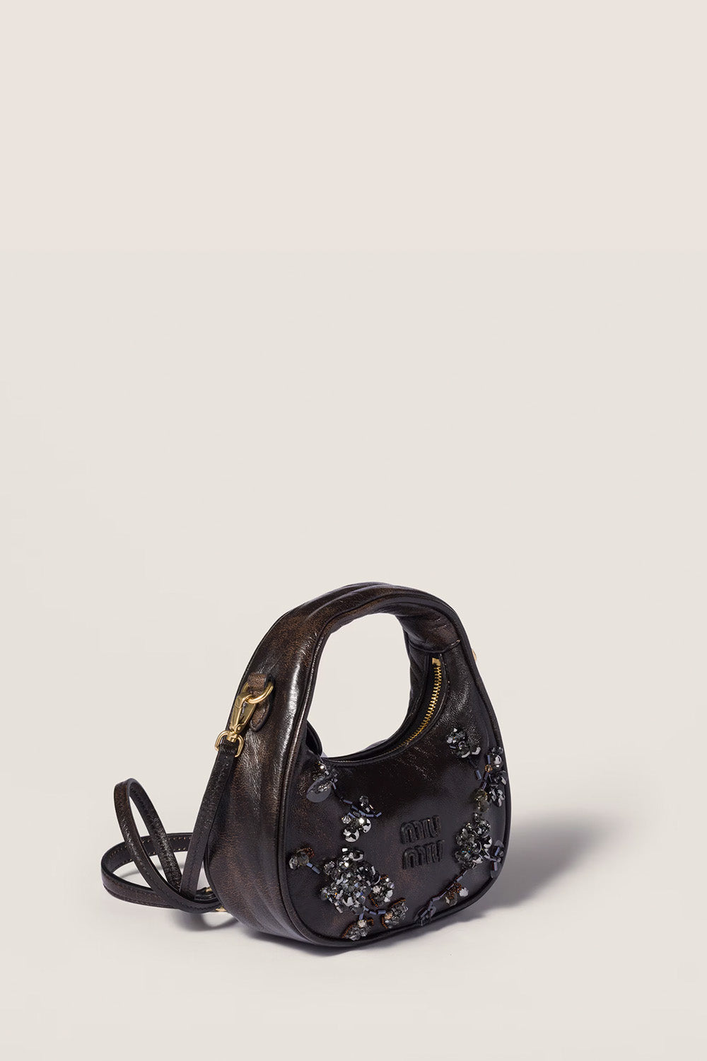 Wander Embroidered Leather Mini-Bag