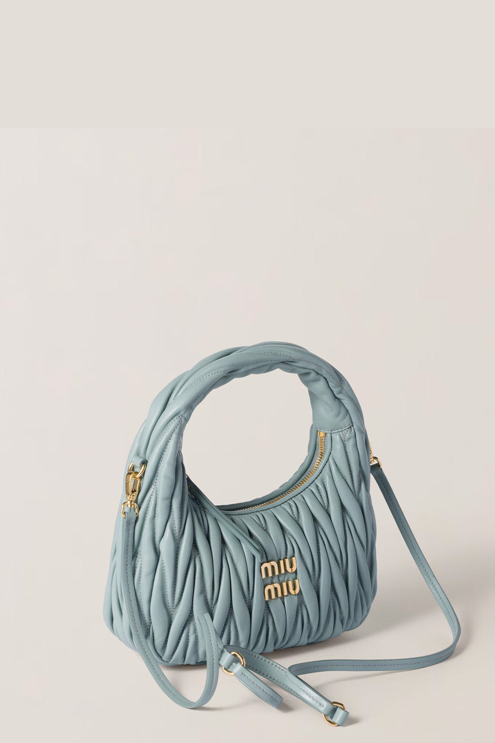 Small Wander Matelassé Nappa Leather Hobo Hag