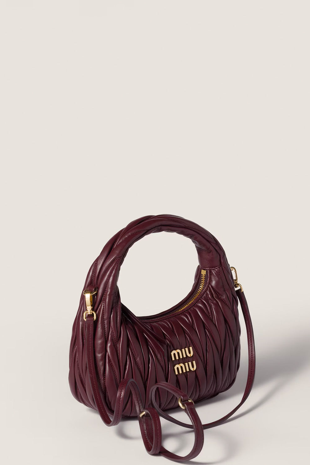 Small Wander Matelassé Nappa Leather Hobo Hag