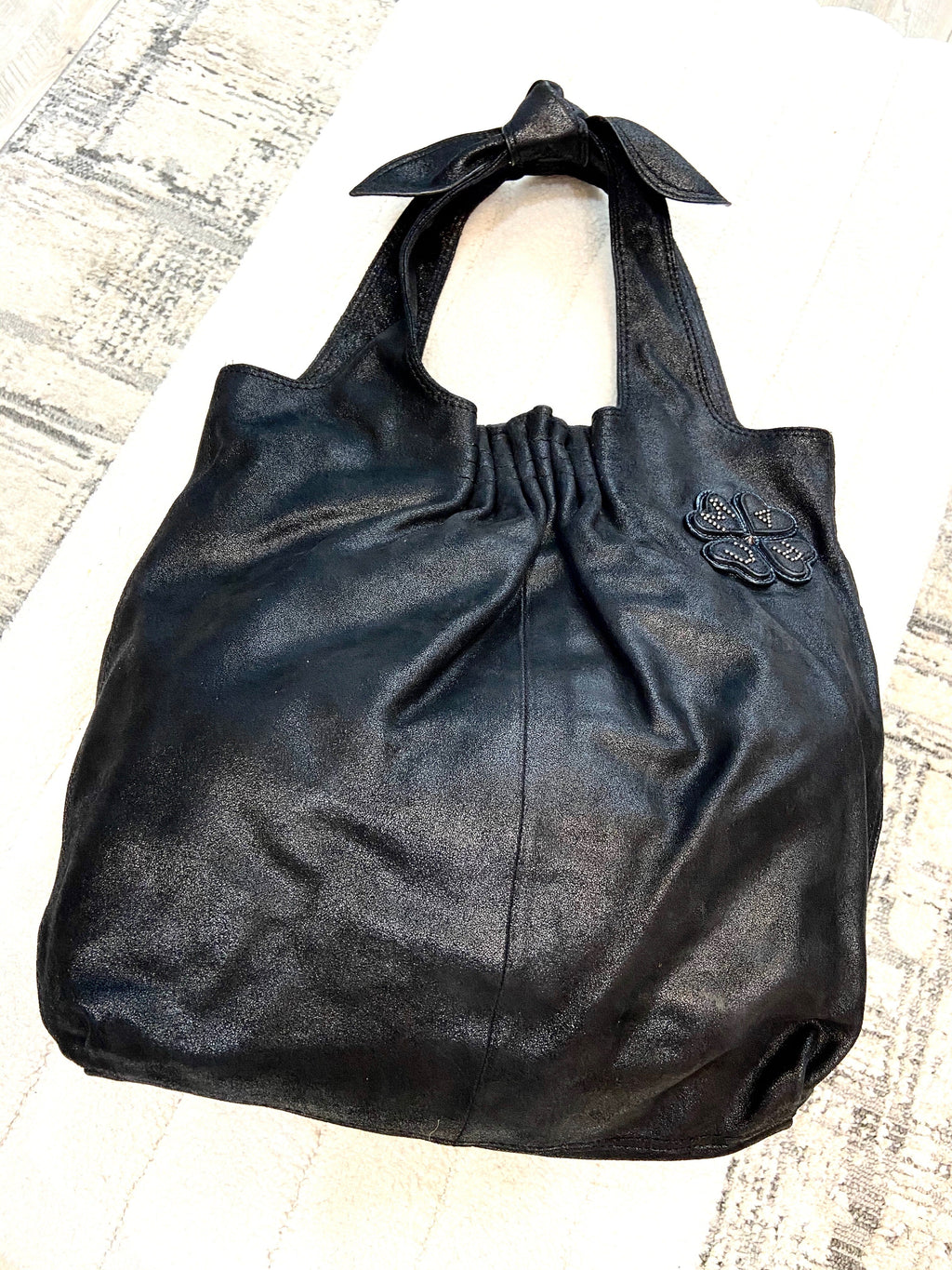 MARC JACOBS VIDA NUBUCK LEATHER HOBO BAG