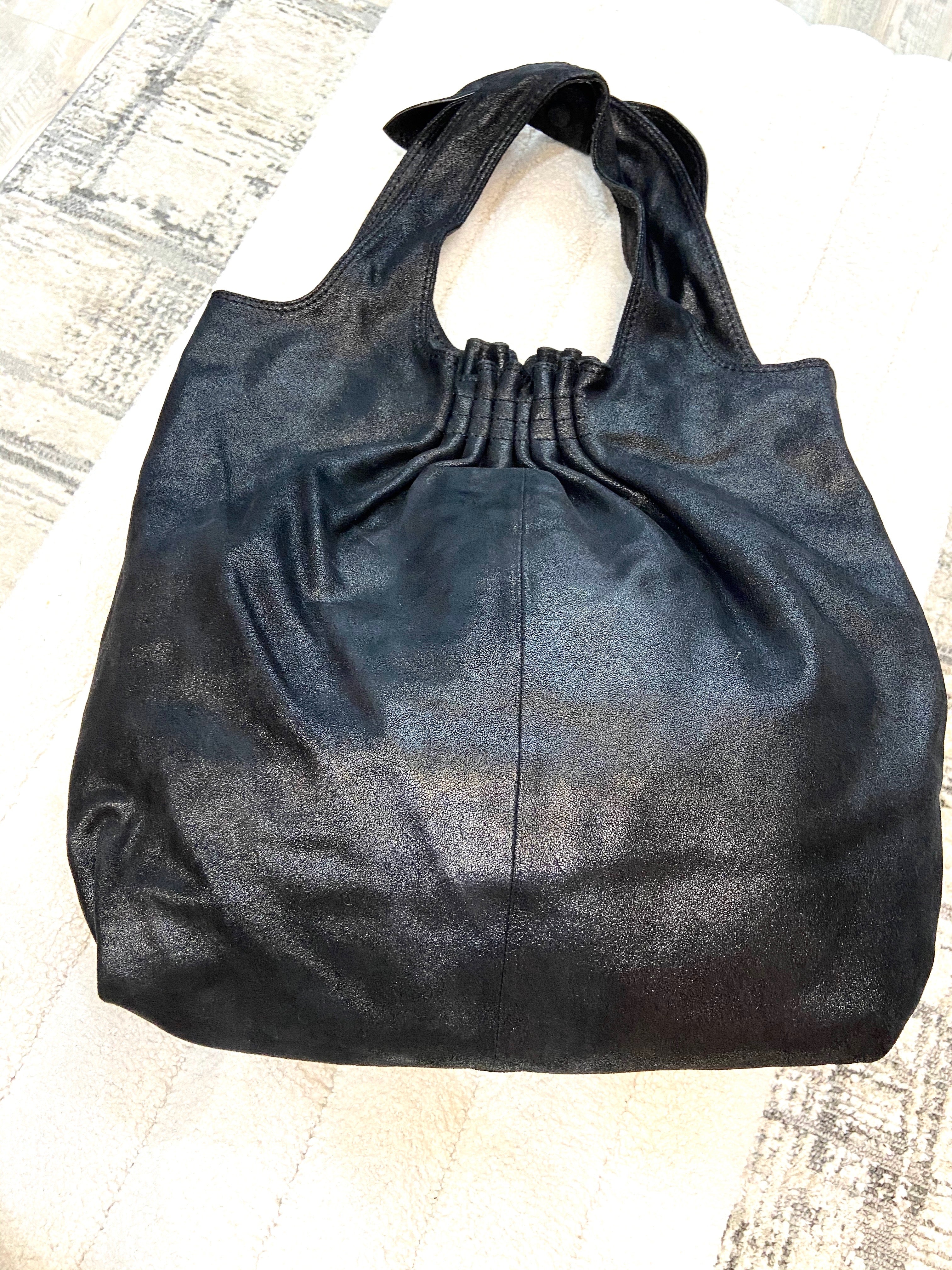 MARC JACOBS VIDA NUBUCK LEATHER HOBO BAG