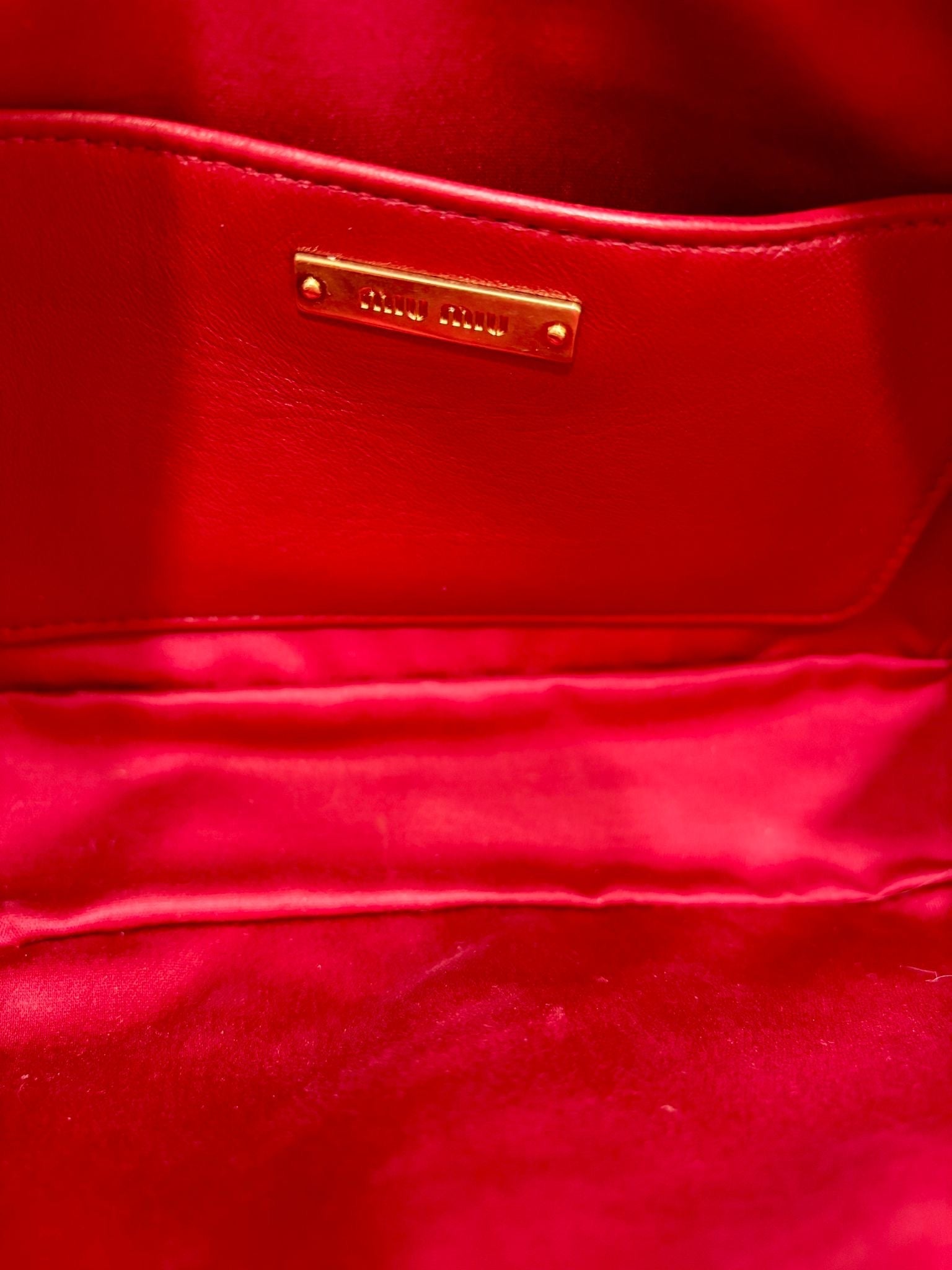 MIU MIU MATELASSÉ NAPPA LEATHER CAMERA CHAIN BAG