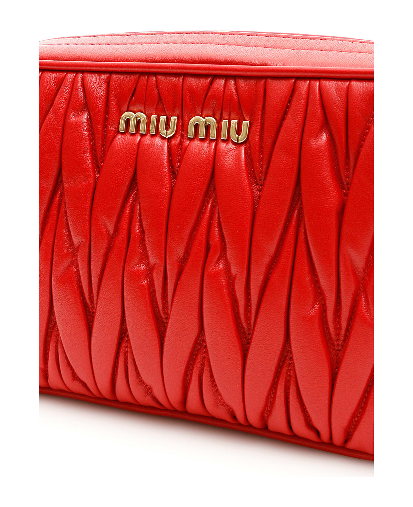 MIU MIU MATELASSÉ NAPPA LEATHER CAMERA CHAIN BAG