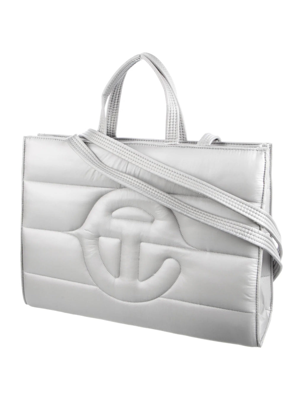 MOOSE KNUCKLES X TELFAR PUFFER SHOPPING TOTE BAG
