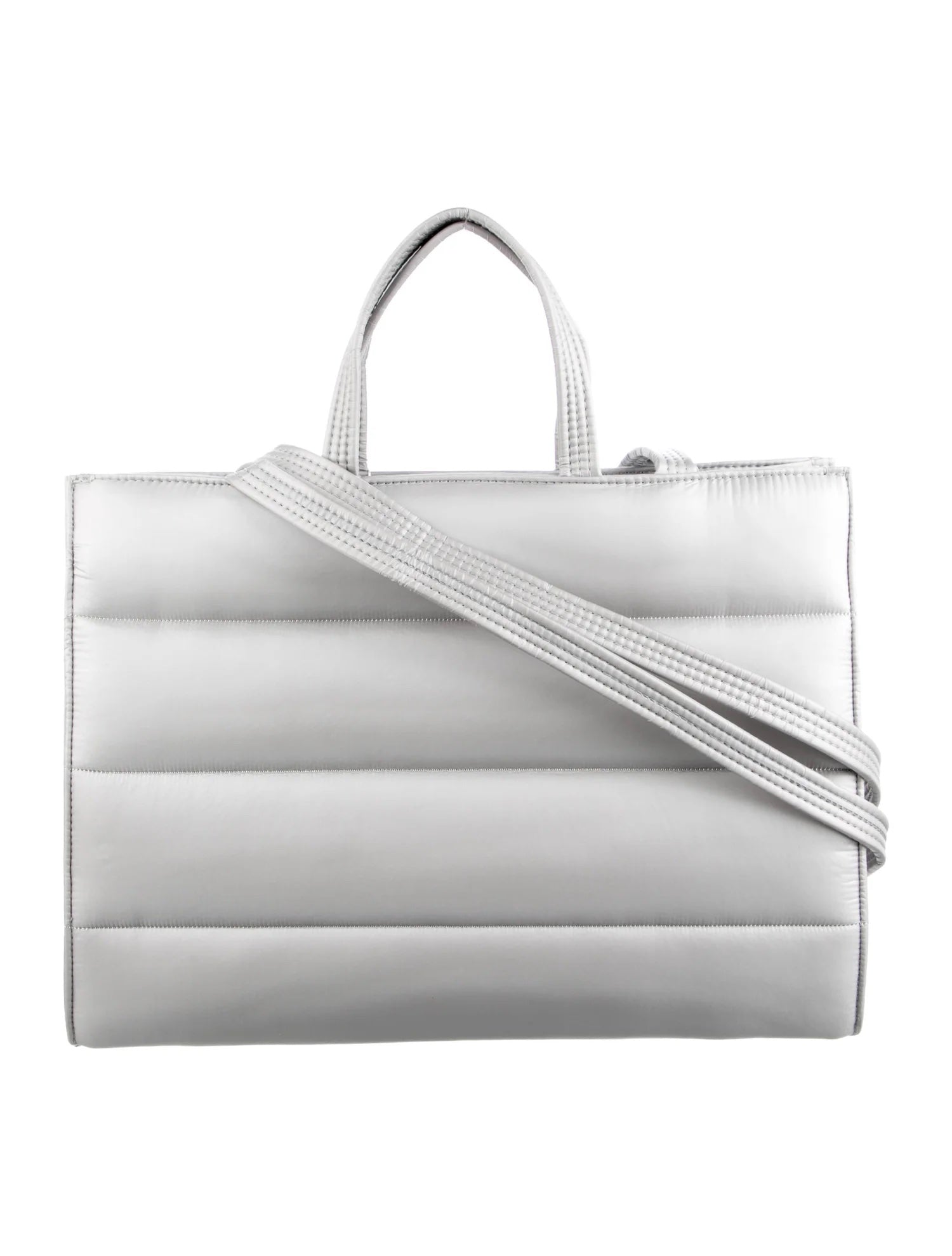 MOOSE KNUCKLES X TELFAR PUFFER SHOPPING TOTE BAG