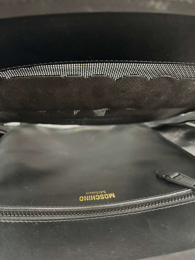 MOSCHINO MILANO MESH LOGO SHOPPER BAG