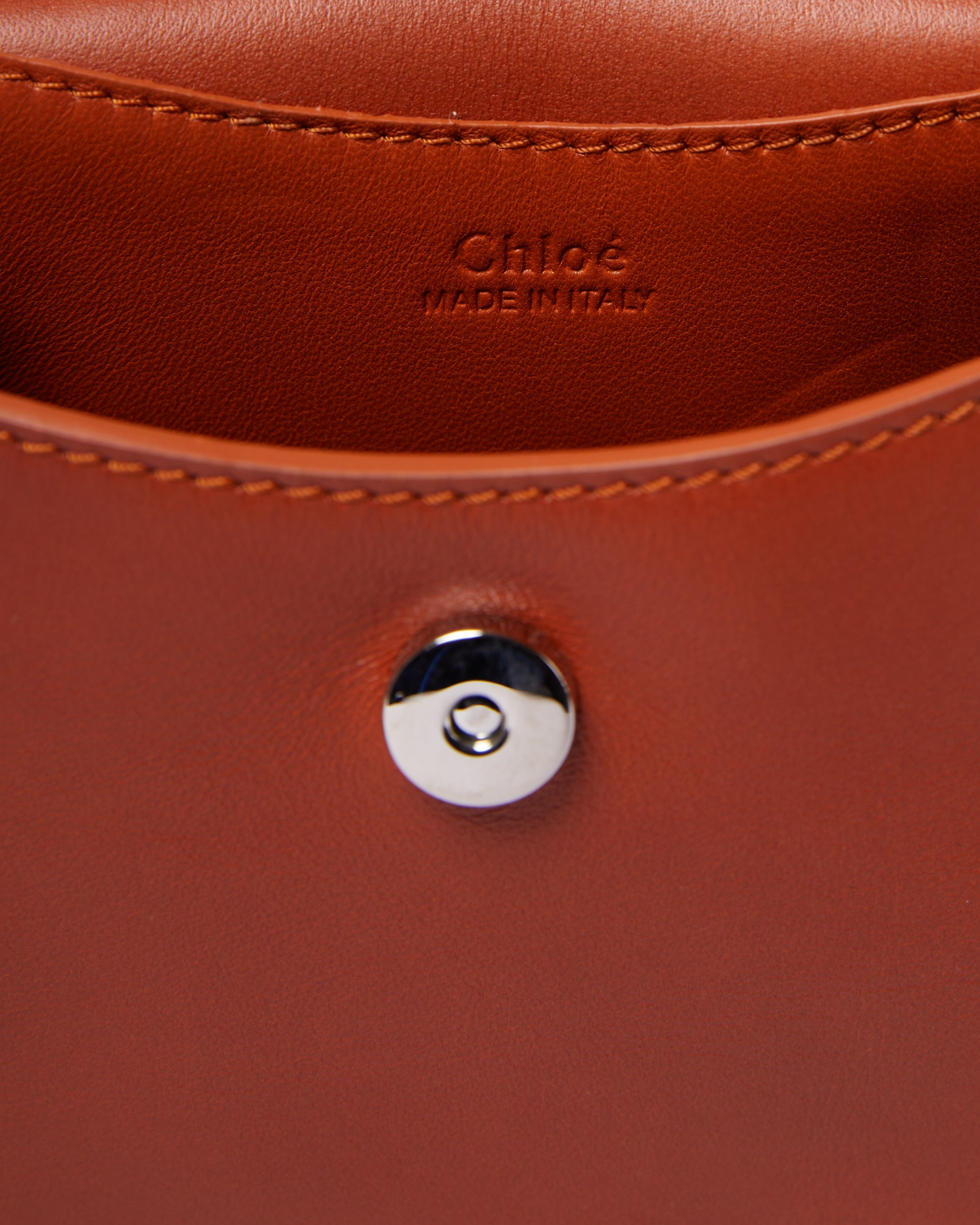 Chloe Magda Taupe Top Handle Pouch Bag