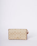 New Coach Signature Monogram Wallet With Removable Strap