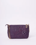 Versace Quilted Crossbody In Purple