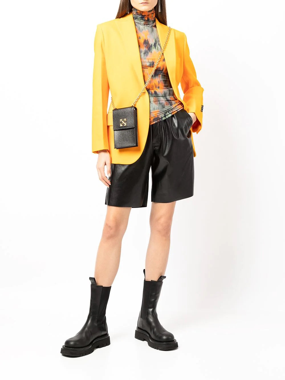 OFF WHITE JITNEY VERTICAL PHONE HOLDER BAG ON CHAIN