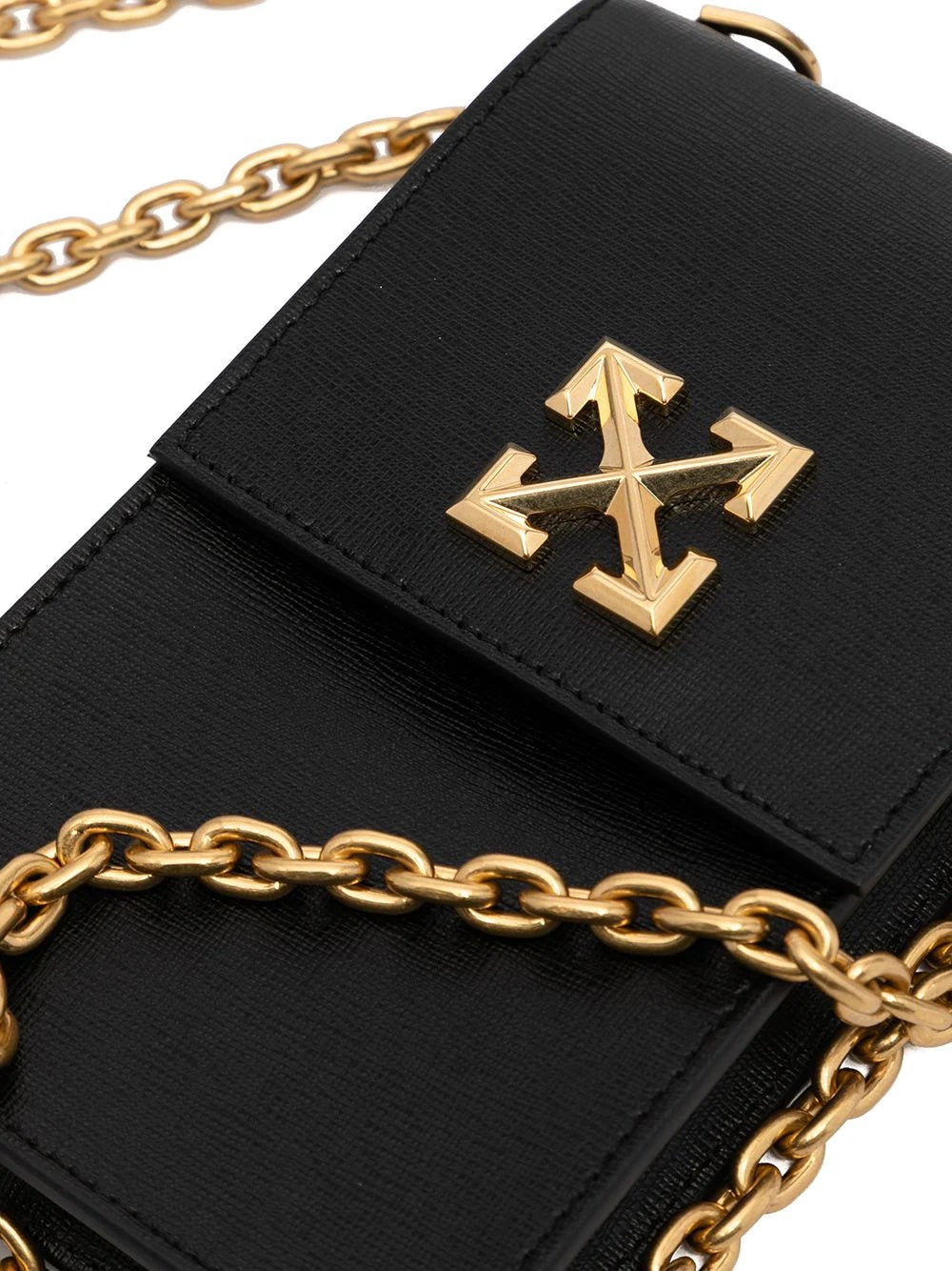 OFF WHITE JITNEY VERTICAL PHONE HOLDER BAG ON CHAIN