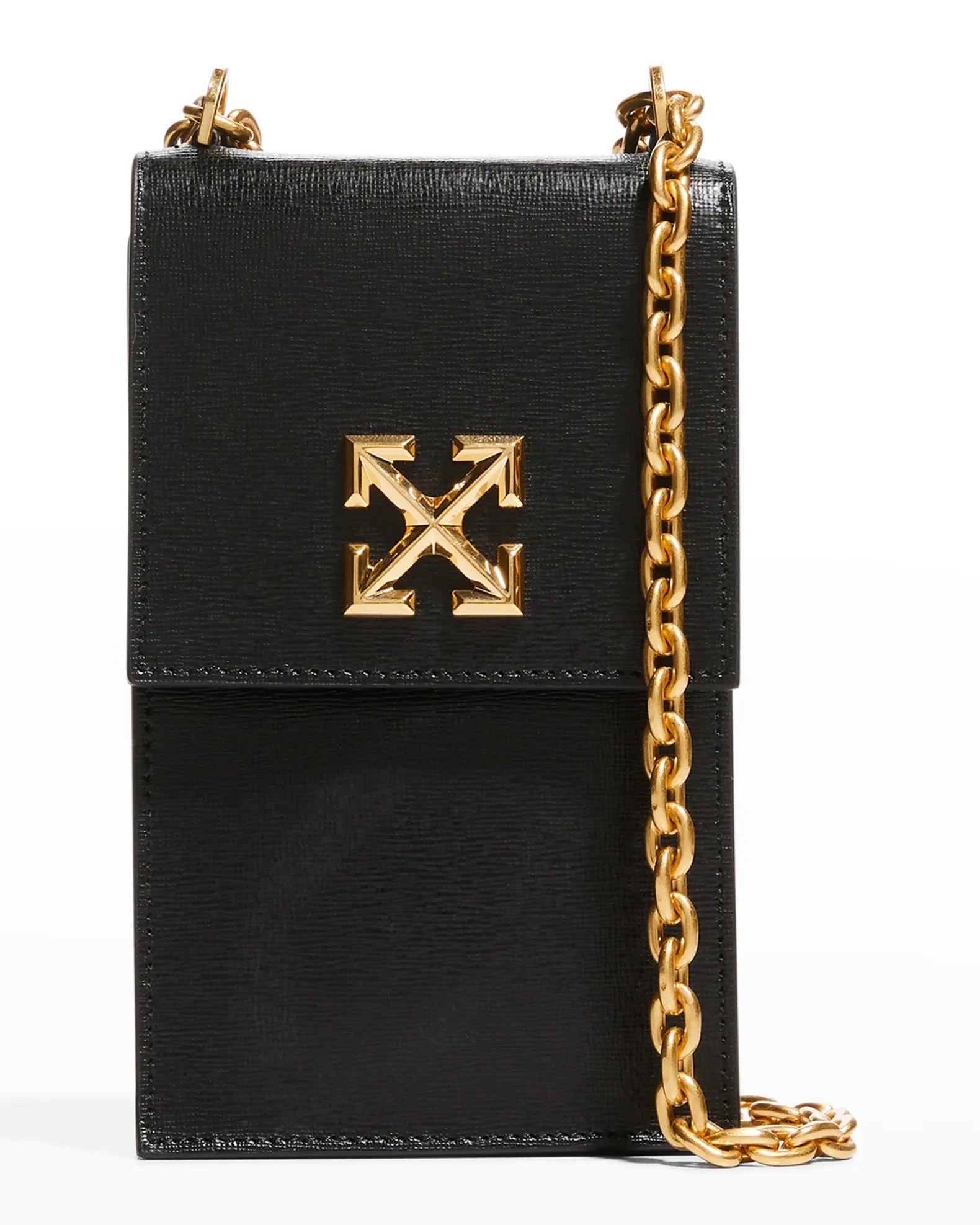 OFF WHITE JITNEY VERTICAL PHONE HOLDER BAG ON CHAIN