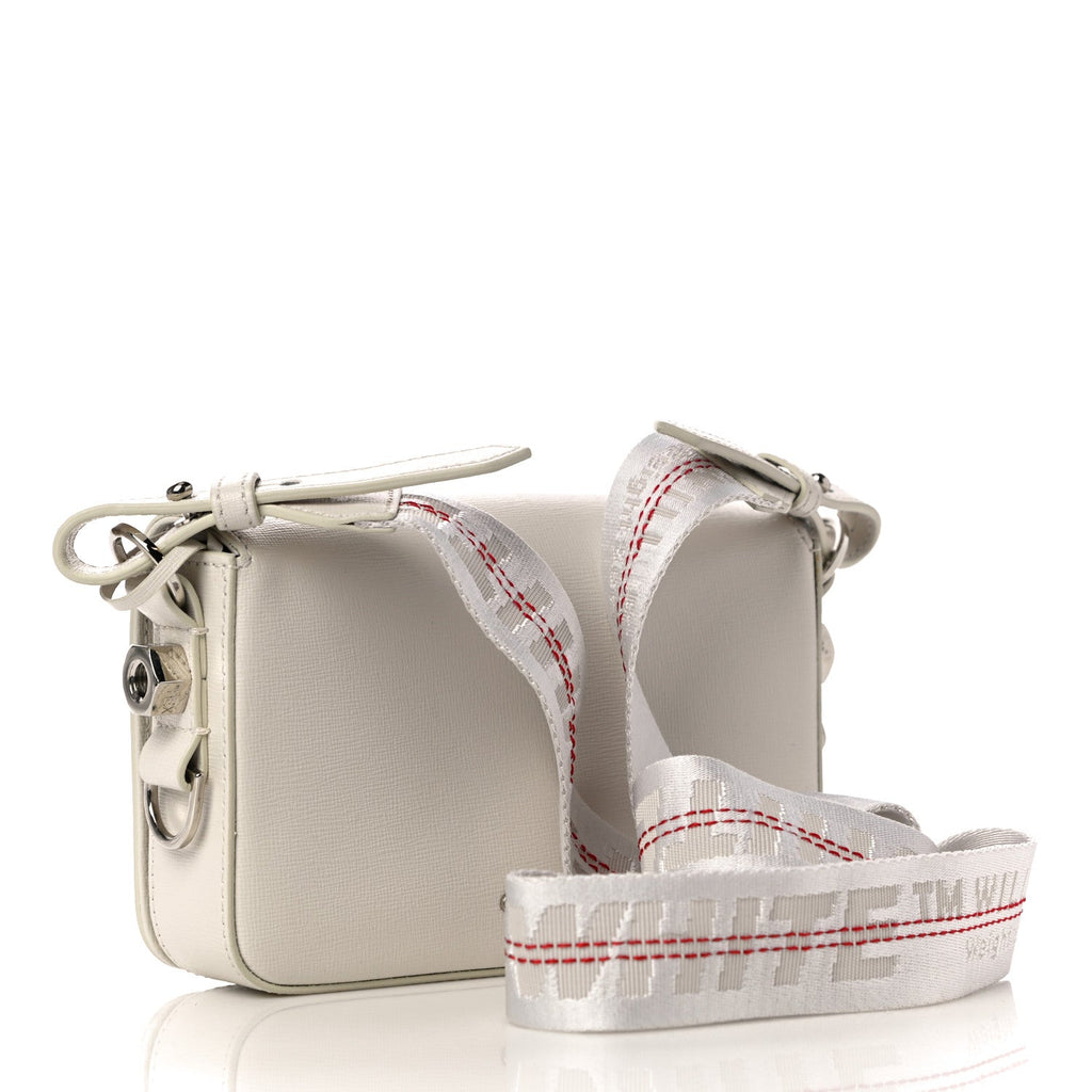 OFF WHITE Diagonal Print Mini Binder Clip Crossbody Bag