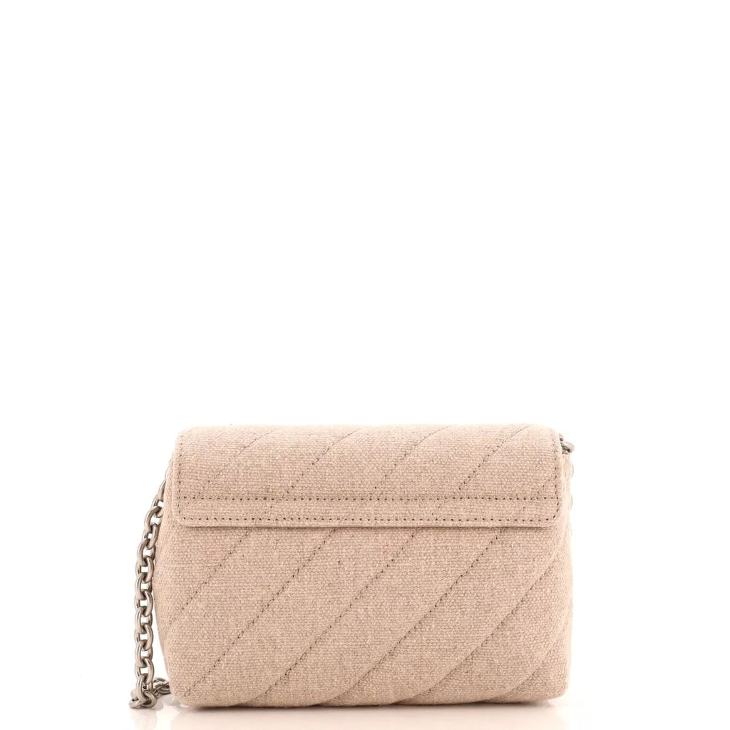 OFF-WHITE QUILTED LINEN JACKHAMMER 17 CROSSBODY BAG