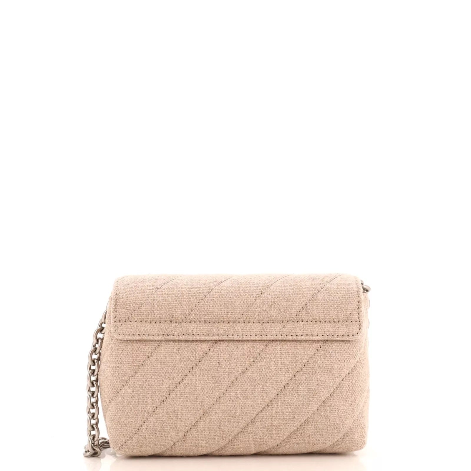 OFF-WHITE QUILTED LINEN JACKHAMMER 17 CROSSBODY BAG