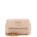 OFF-WHITE QUILTED LINEN JACKHAMMER 17 CROSSBODY BAG