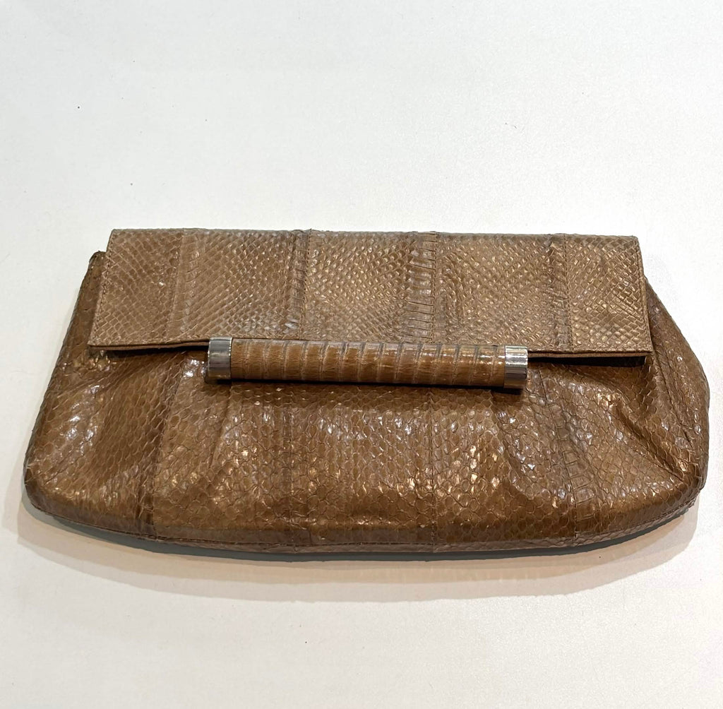 PANTERA PYTHON LEATHER CLUTCH BAG
