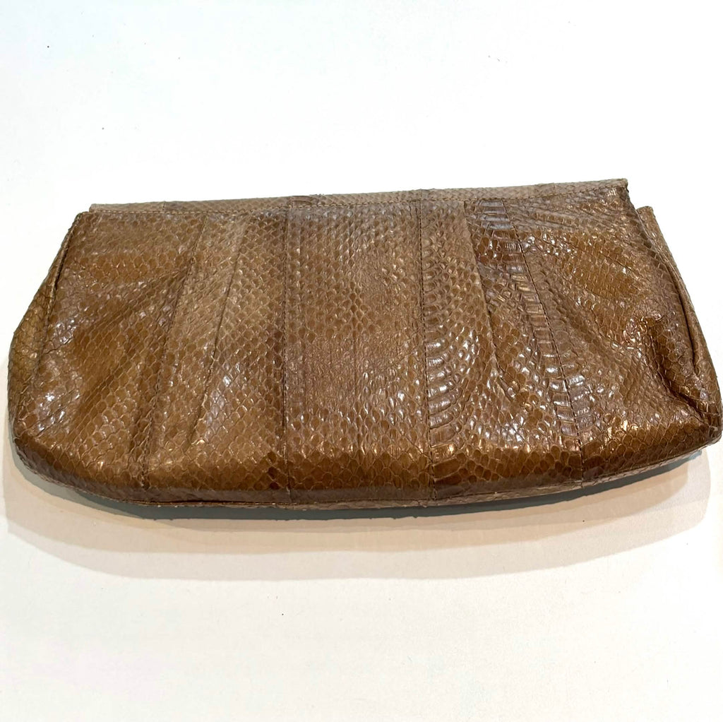 PANTERA PYTHON LEATHER CLUTCH BAG